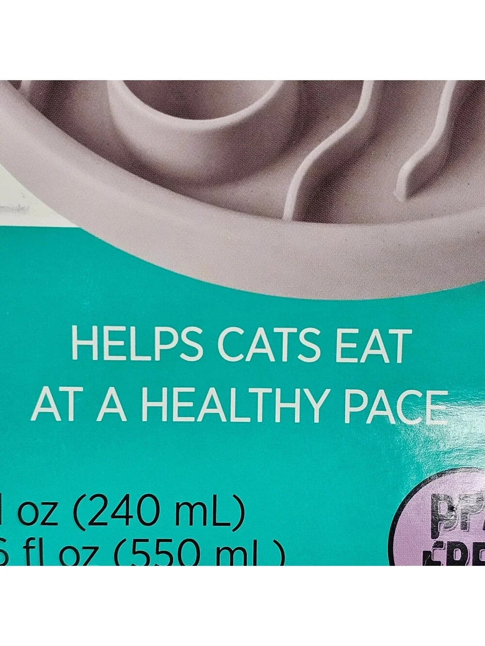 Whisker City Cat Slow Feeder Mat Grey Silicone Puzzle Bowl BPA Free 10 inch DIA